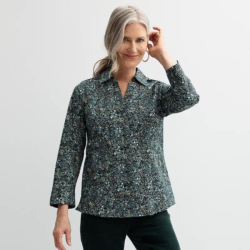 Womens Croft & Barrow Tailored Button-Down Shirt Product Image