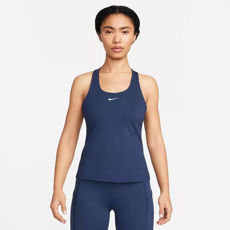 Nike Swoosh Medium-Impact Sports Bra Tank Top, Womens, Black Navy Product Image