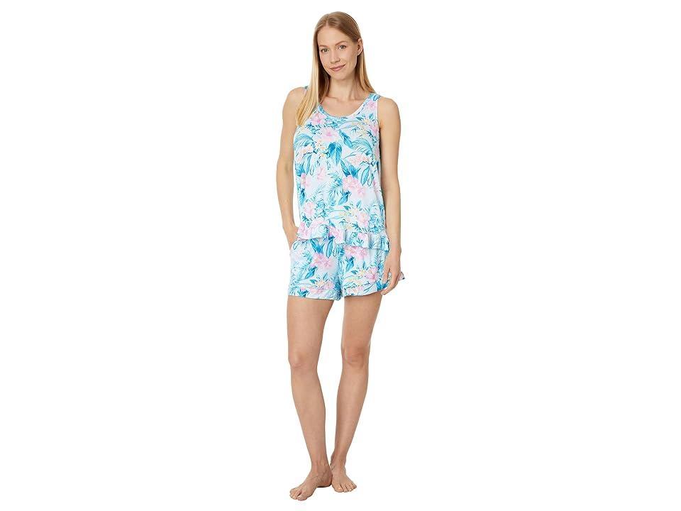 Tommy Bahama Sleeveless Short PJ Set (Tropical Hibiscus) Women's Pajama Sets Product Image