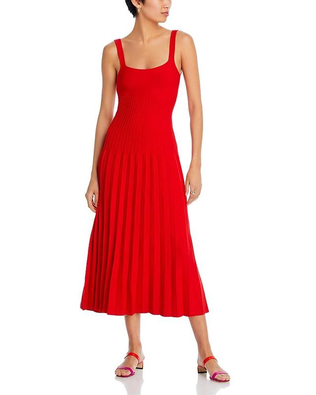 Womens Ellison Rib-Knit Sleeveless Midi-Dress Product Image