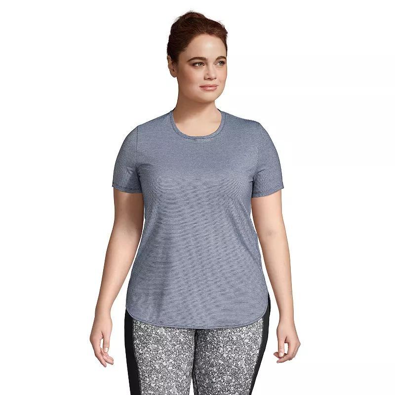 Plus Size Lands End Moisture-Wicking UPF 50 Tunic Tee, Womens Product Image