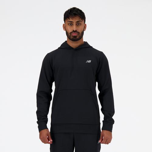 New Balance Mens New Balance Tech Knit Pullover Hoodie - Mens Black/Black/Black product image