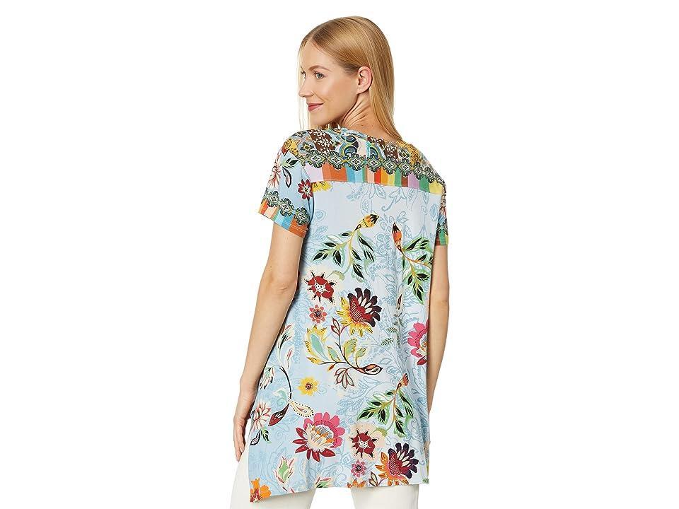 Johnny Was Rainbow Floral Drape Tunic Women's Clothing Product Image