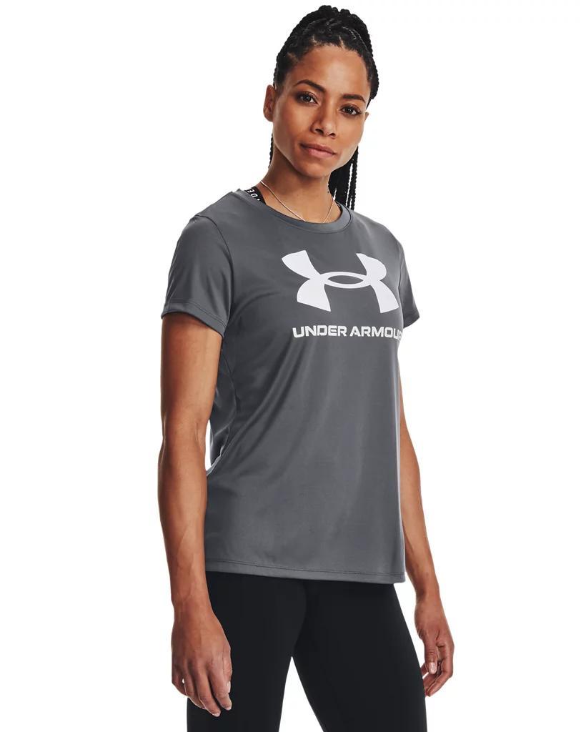 Women's UA Velocity Graphic Big Log Short Sleeve Product Image