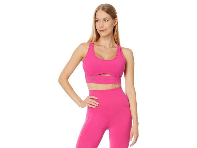 adidas by Stella McCartney TrueStrength Yoga Medium Support Sports Bra IT5718 (Real Magenta) Women's Bra Product Image