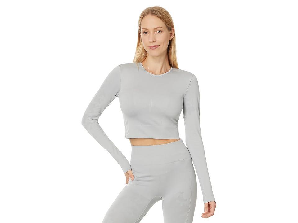 adidas by Stella McCartney adidas by Stella McCartney TrueStrength Seamless Yoga Long Sleeve IW9829 (Clear Onix) Women's Clothing product image