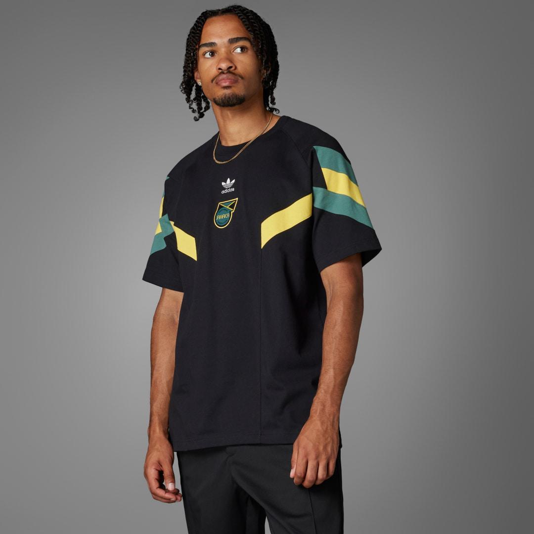 adidas Jamaica Originals Tee Black XS Mens Product Image