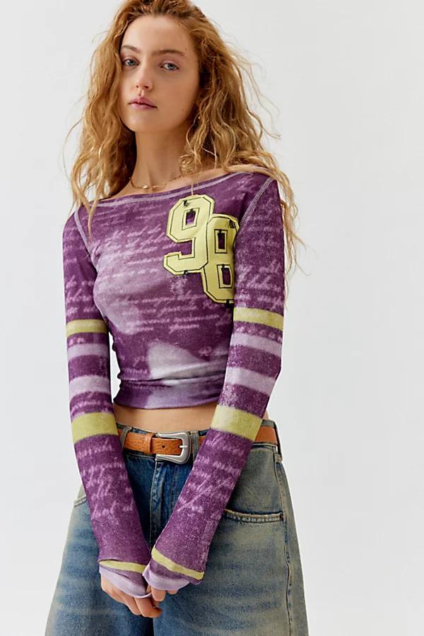 98 Mesh Long Sleeve Tee Womens at Urban Outfitters Product Image