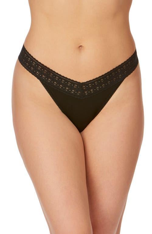 Hanky Panky Dream Lace Trim Modal Original Rise Thong Product Image