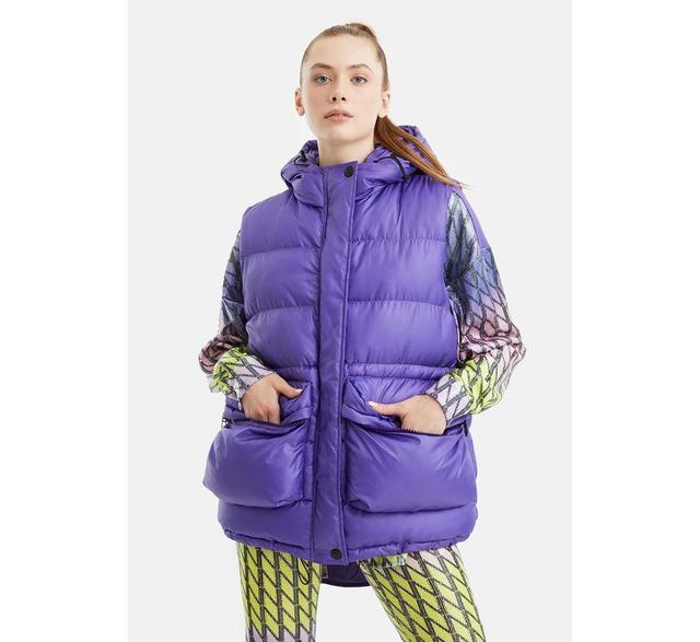 Womens Hooded Puffer Vest Product Image