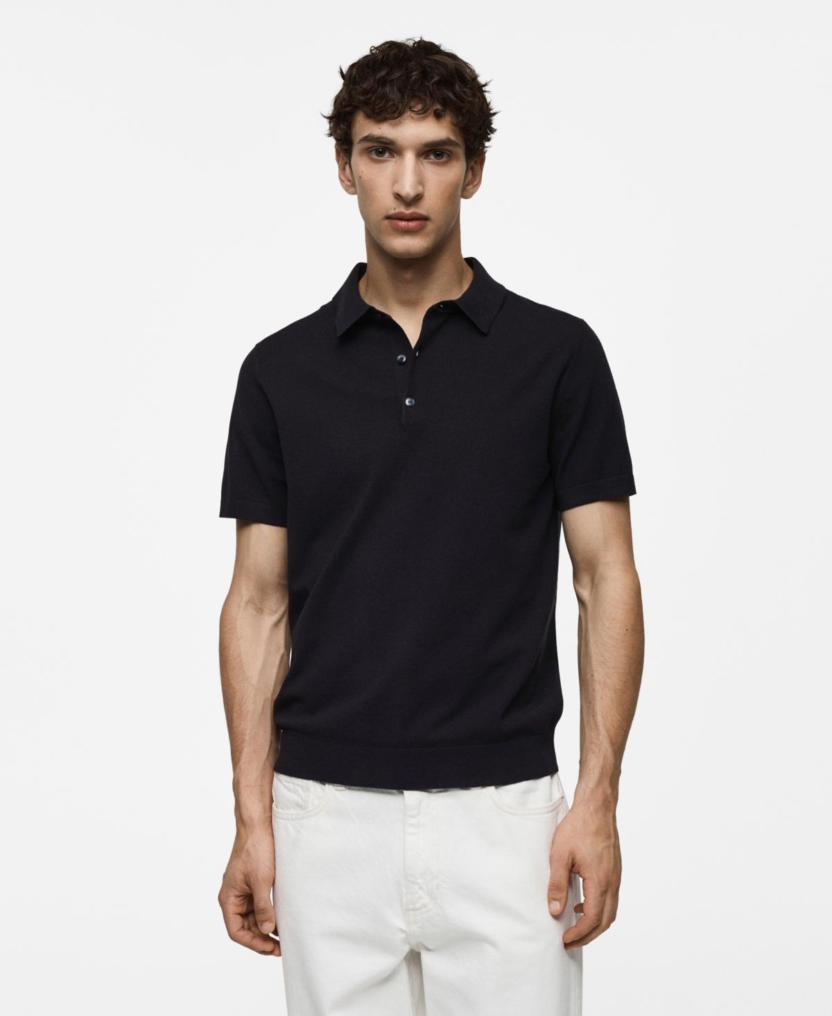 Mango Mens Fine-Knit Polo Shirt Product Image