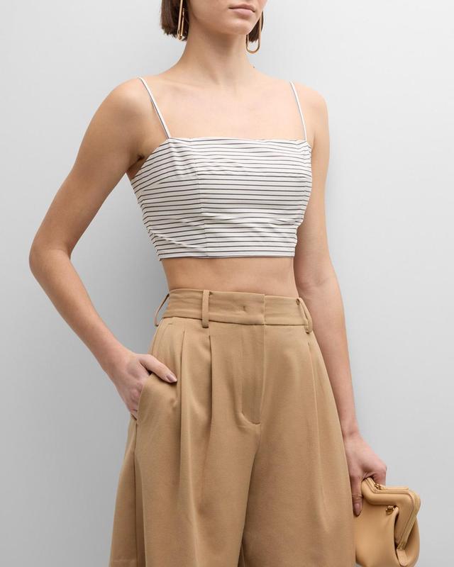 Federico Stretch Poplin Crop Top Product Image