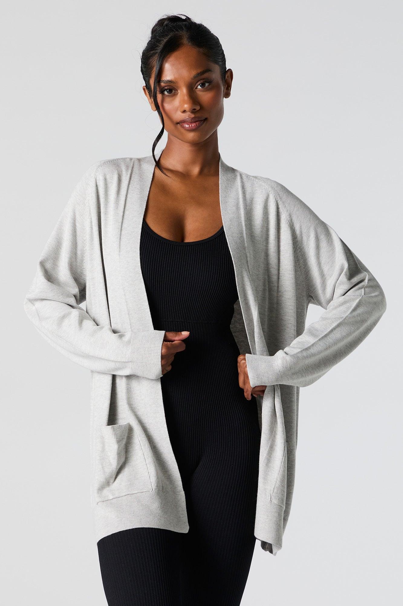 Open Front Long Sleeve Cardigan Female Product Image