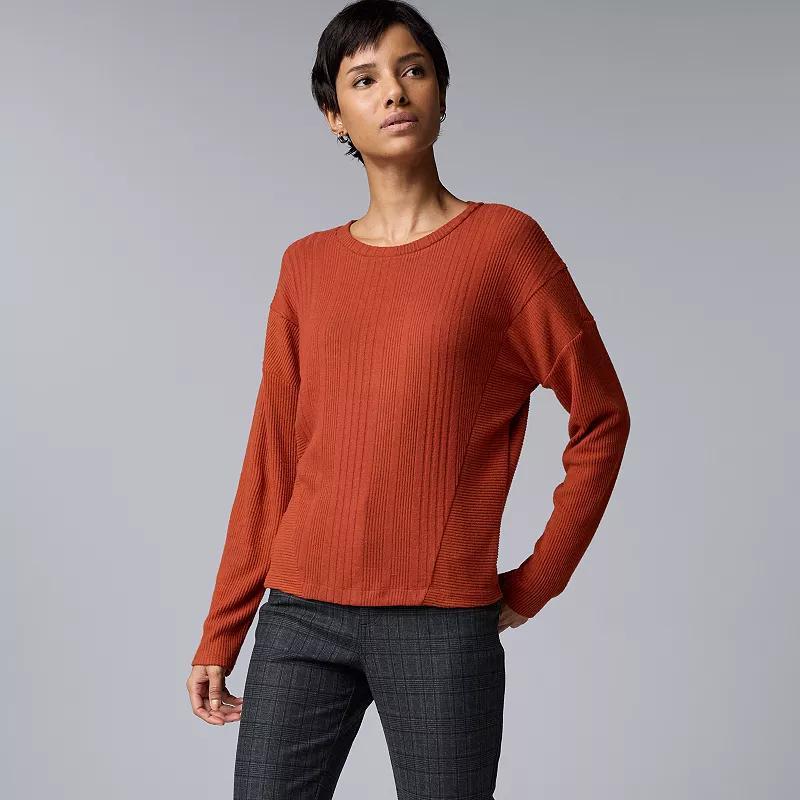 Womens Simply Vera Vera Wang Dolman Rib Knit Top Product Image