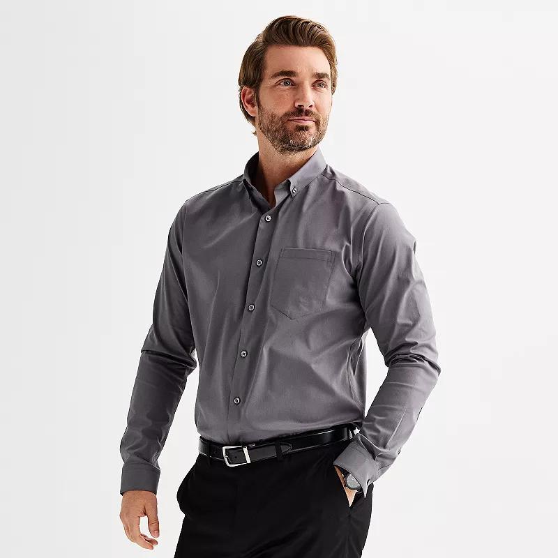 Mens Apt. 9 Wrinkle Free Regular-Fit Button Down Collar Dress Shirt Product Image