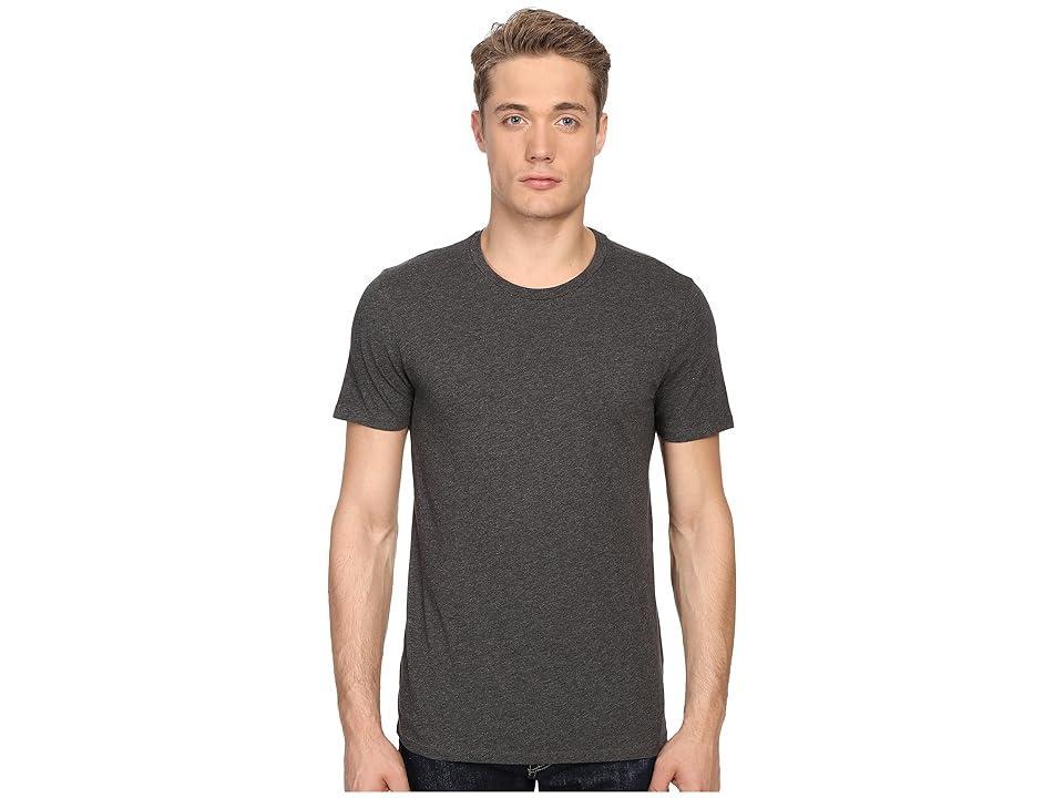 Vince Short Sleeve Pima Cotton Crew Neck Shirt (Heather Carbon) Men's Short Sleeve Pullover Product Image