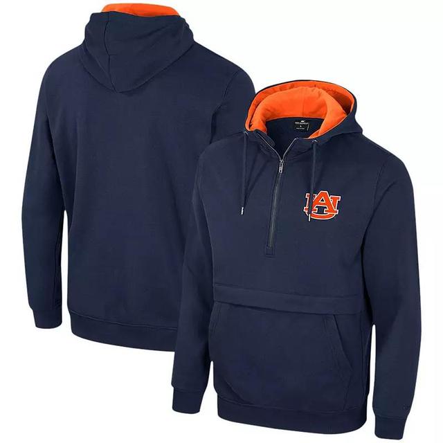 Mens Colosseum Auburn Tigers Half-Zip Hoodie Blue Product Image