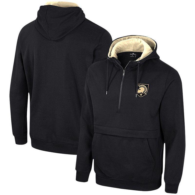 Mens Colosseum Black Army Black Knights Half-Zip Hoodie Product Image