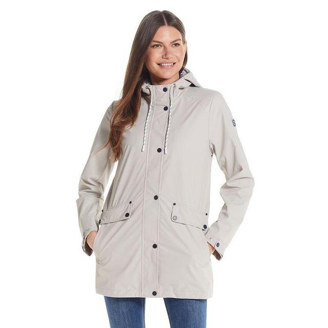 Plus Size Weathercast Hooded Rain Jacket, Womens Grey Hearth Product Image