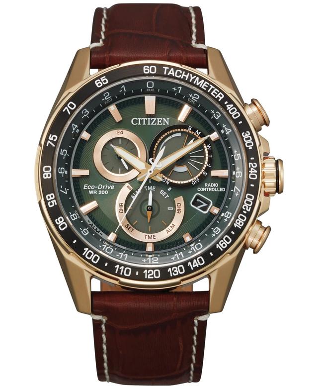 Men's Citizen Eco-DriveÂ® Pcat Chronograph Black Watch (Model: Cb5887-55H) Product Image