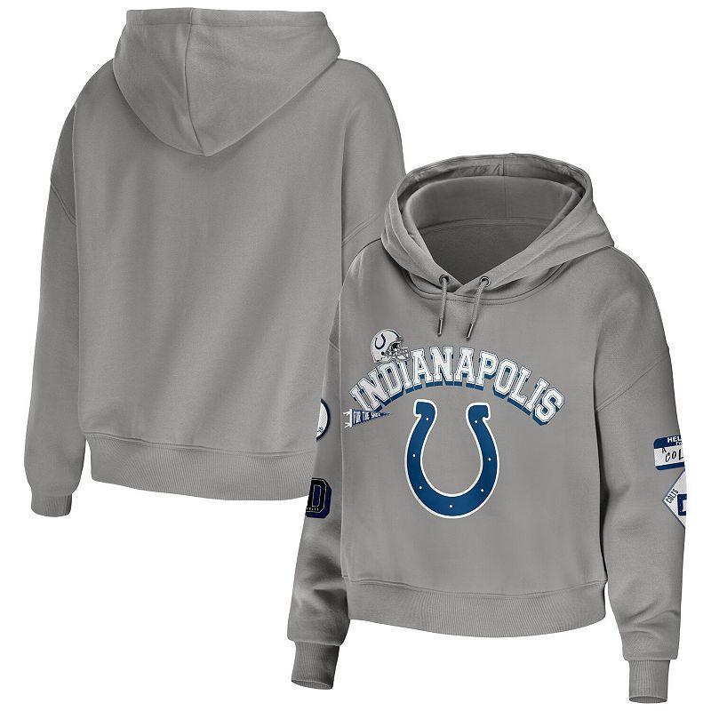 Womens WEAR by Erin Andrews Blue Tennessee Titans Modest Cropped Pullover Hoodie Product Image