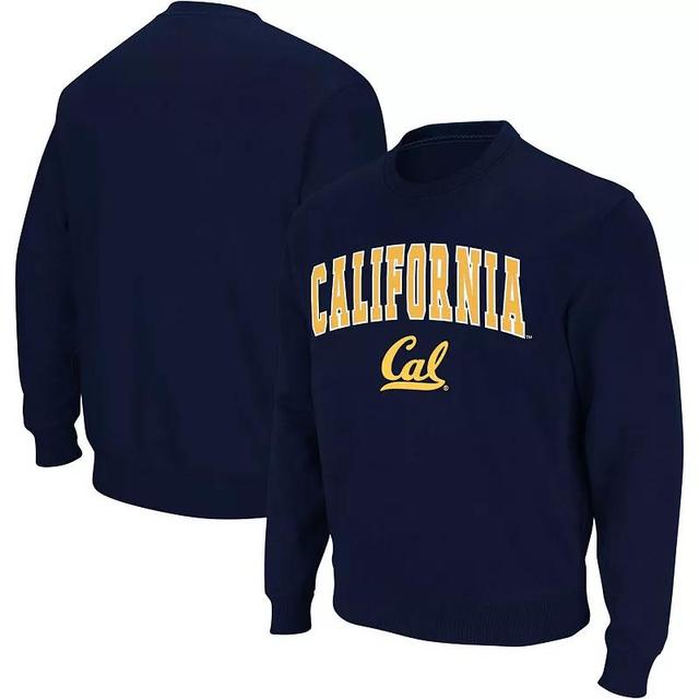 Mens Colosseum Cal Bears Arch & Logo Crew Neck Sweatshirt Blue Product Image