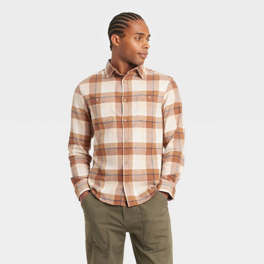 Men's Mid-Weight Flannel Long Sleeve Button-Down Shirt - Goodfellow & Co™ Product Image