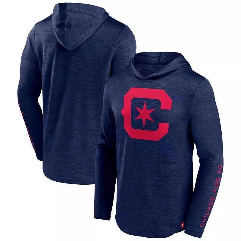 Mens Fanatics Branded Navy Chicago Fire First Period Space-Dye Pullover Hoodie Cfs Blue Product Image