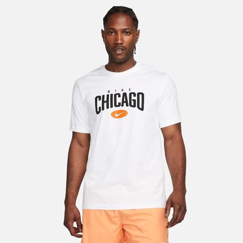 Nike Mens Nike City T-Shirt - Mens White/Black Product Image