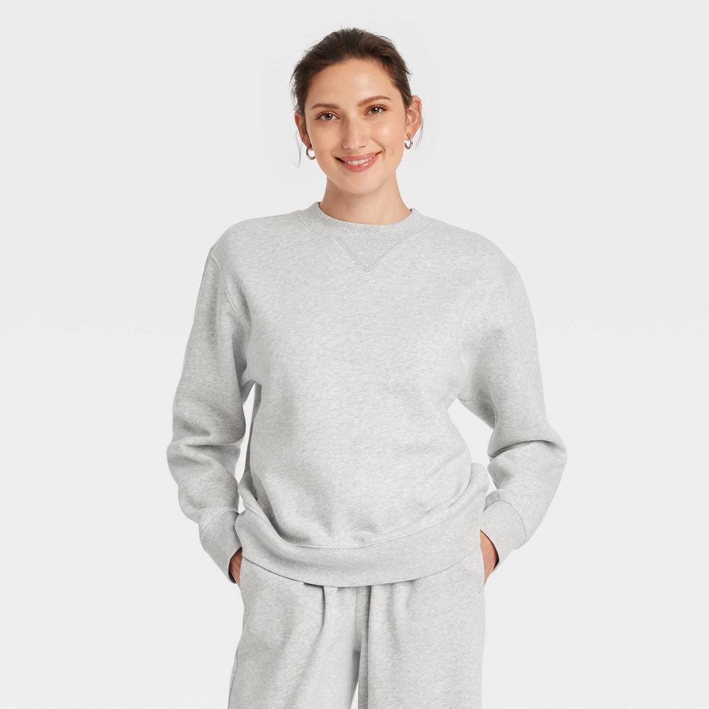 Women's Leisure Studio Crew Sweatshirt - Universal Thread™ Heather Gray S Product Image