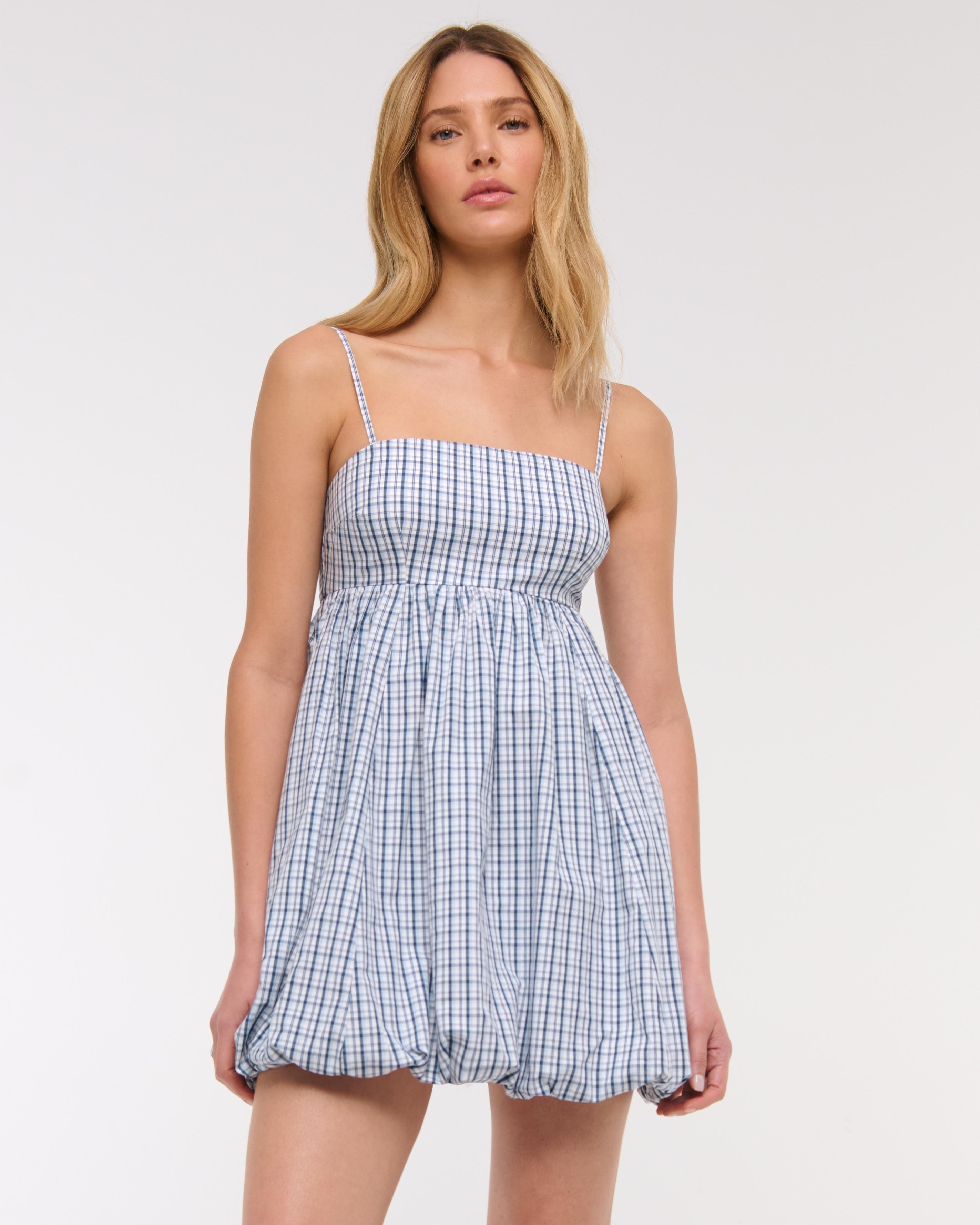 Babydoll Bubble Hem Mini Dress Product Image