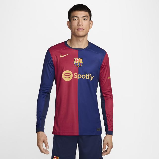 FC Barcelona 2024/25 Stadium Home Nike Men's Dri-FIT Soccer Replica Long-Sleeve Jersey Product Image