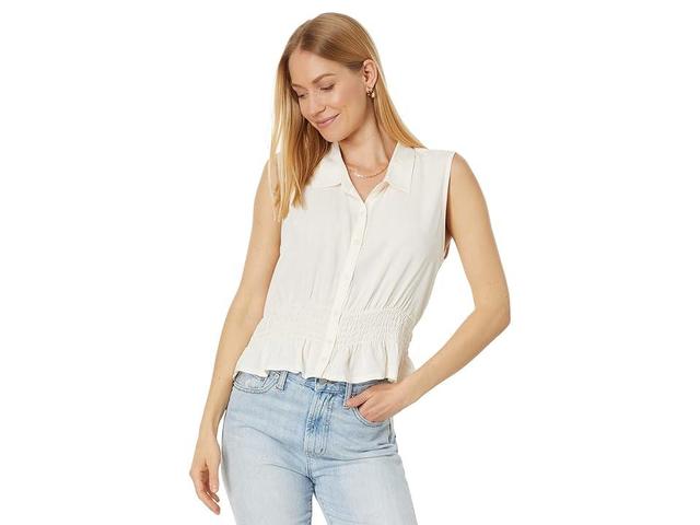 Splendid Lindsey Ruched Top (Moonstone) Women's Clothing Product Image