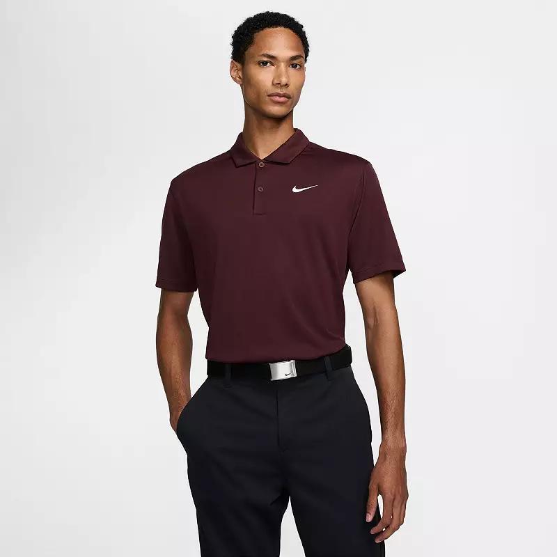 Mens Nike Solid Dri-FIT Golf Polo Red Crush Product Image