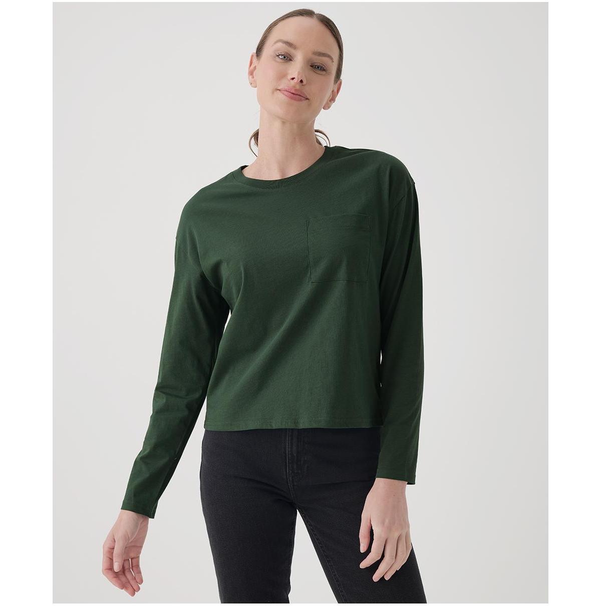 Womens Softspun Long Sleeve Pocket Tee 3XL Product Image