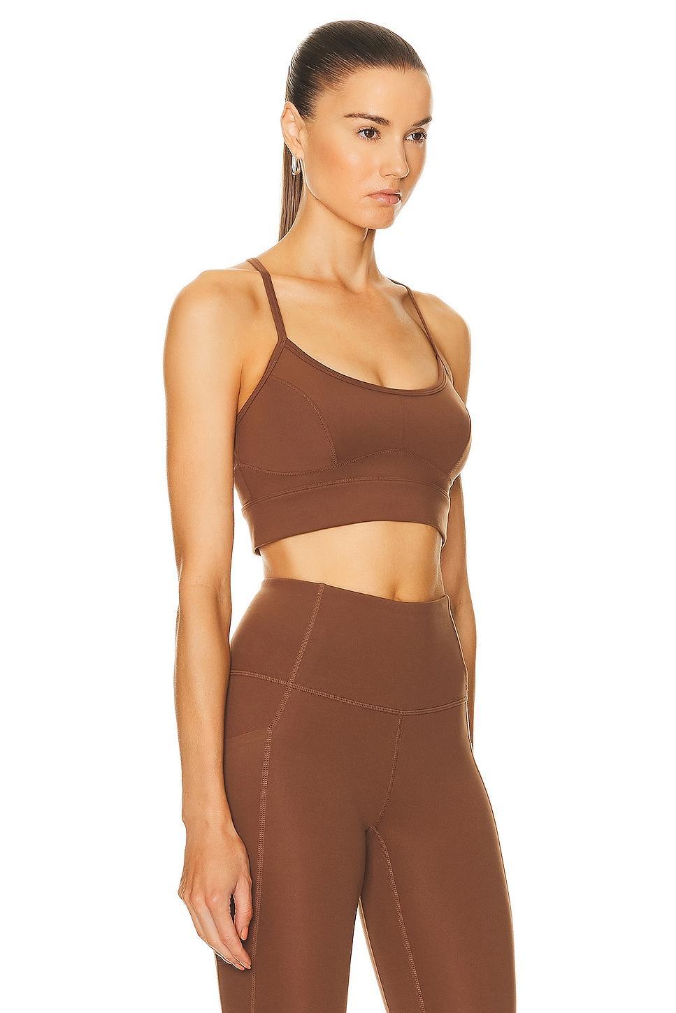 Varley Lets Move Irena Bra Brown. (also in XS). Product Image