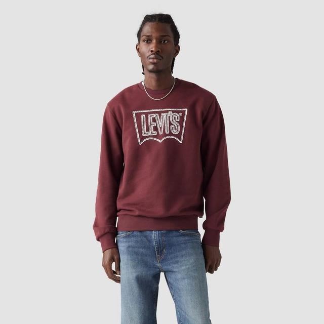 Levis Mens Casual Fit Logo Pullover Sweatshirt - Burgundy Product Image