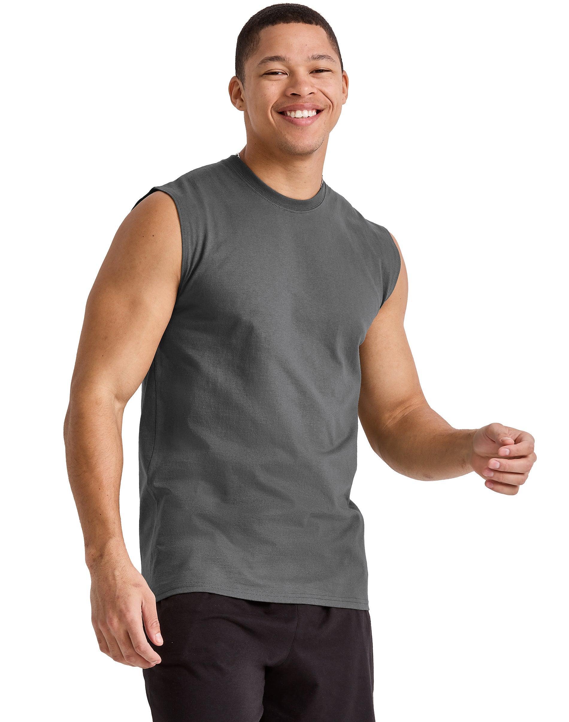 Hanes Essentials Mens Muscle Tank Champion Scarlet M Product Image