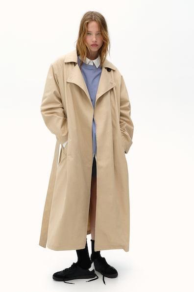 Shoulder-Pad Trench Coat Product Image