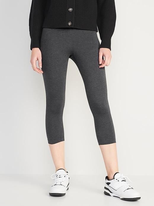 High-Waisted Crop Leggings Product Image