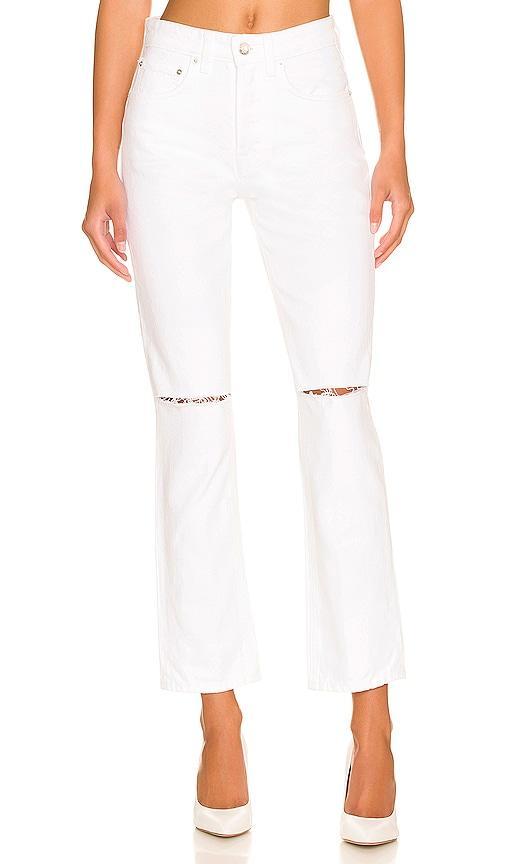 GRLFRND Karolina High Rise Straight in White Product Image