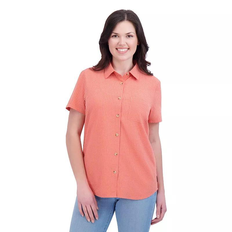 Womens ZeroXposur Prague Short Sleeve Button Down Tech Shirt Product Image