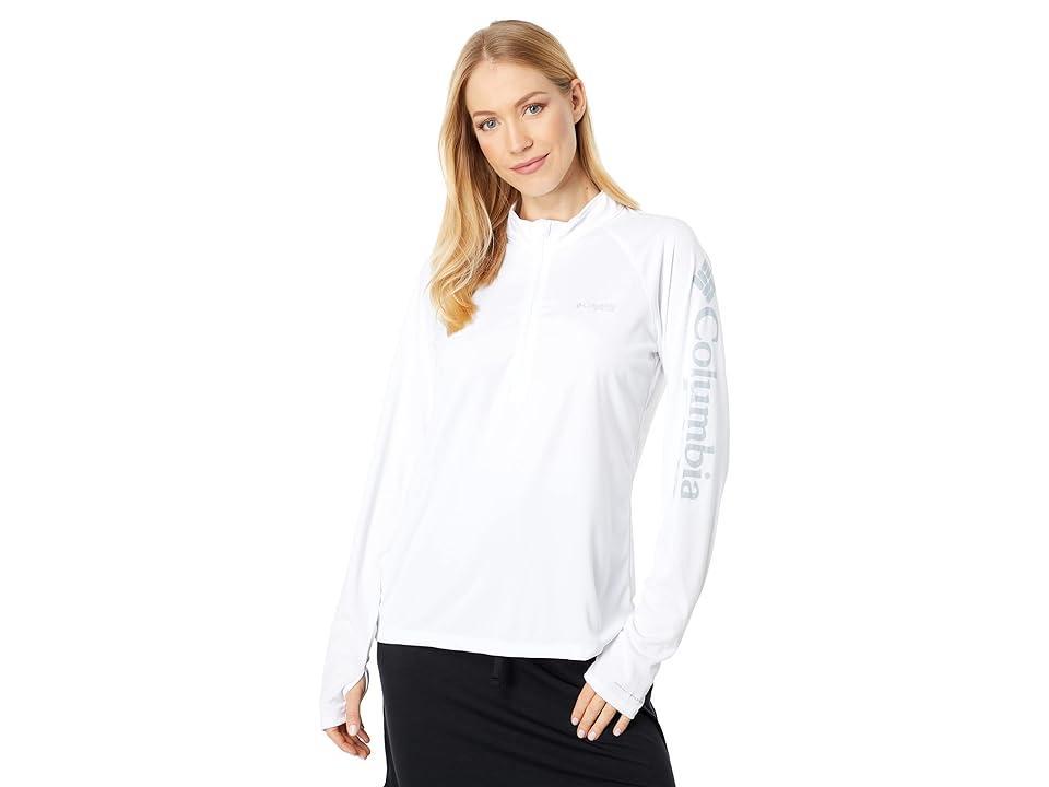 Columbia Tidal Tee 1/4 Zip Cirrus Grey Logo) Women's Clothing Product Image