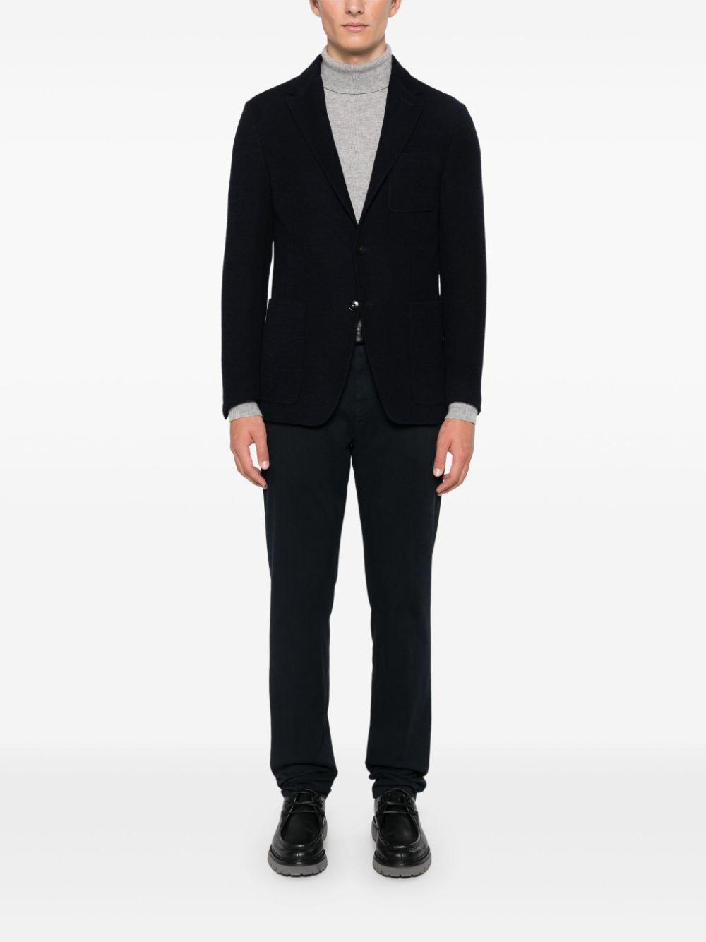 CANALI Bouclé Blazer In Blau Product Image