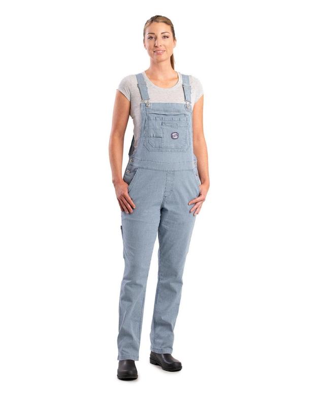 Berne Womens Vintage Washed Flex Hickory Stripe Bib Overall Product Image