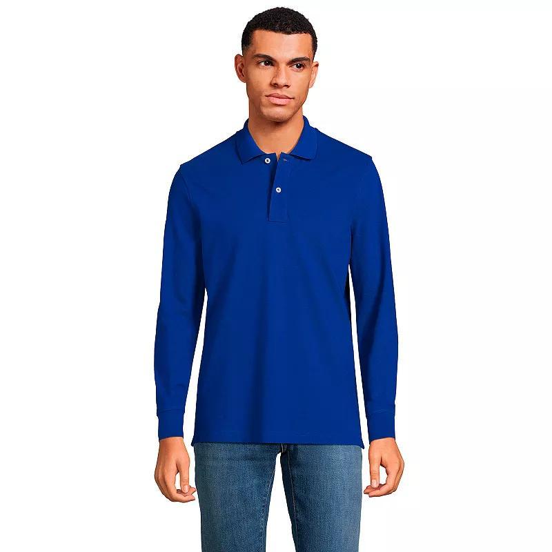 Mens Lands End Comfort First Mesh Polo Blue Product Image