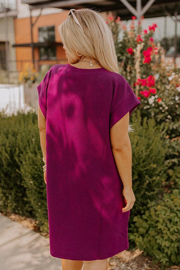 Sunny Days Shift Dress in Royal Plum Curves Product Image