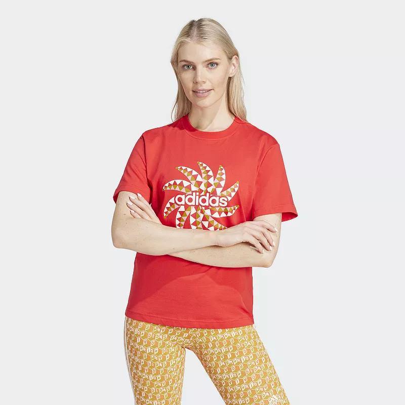 adidas Farm Graphic T-Shirt (Tomato) Women's Clothing Product Image