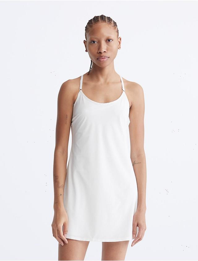 Calvin Klein Womens Performance Unitard Halter Dress - White - XL Product Image