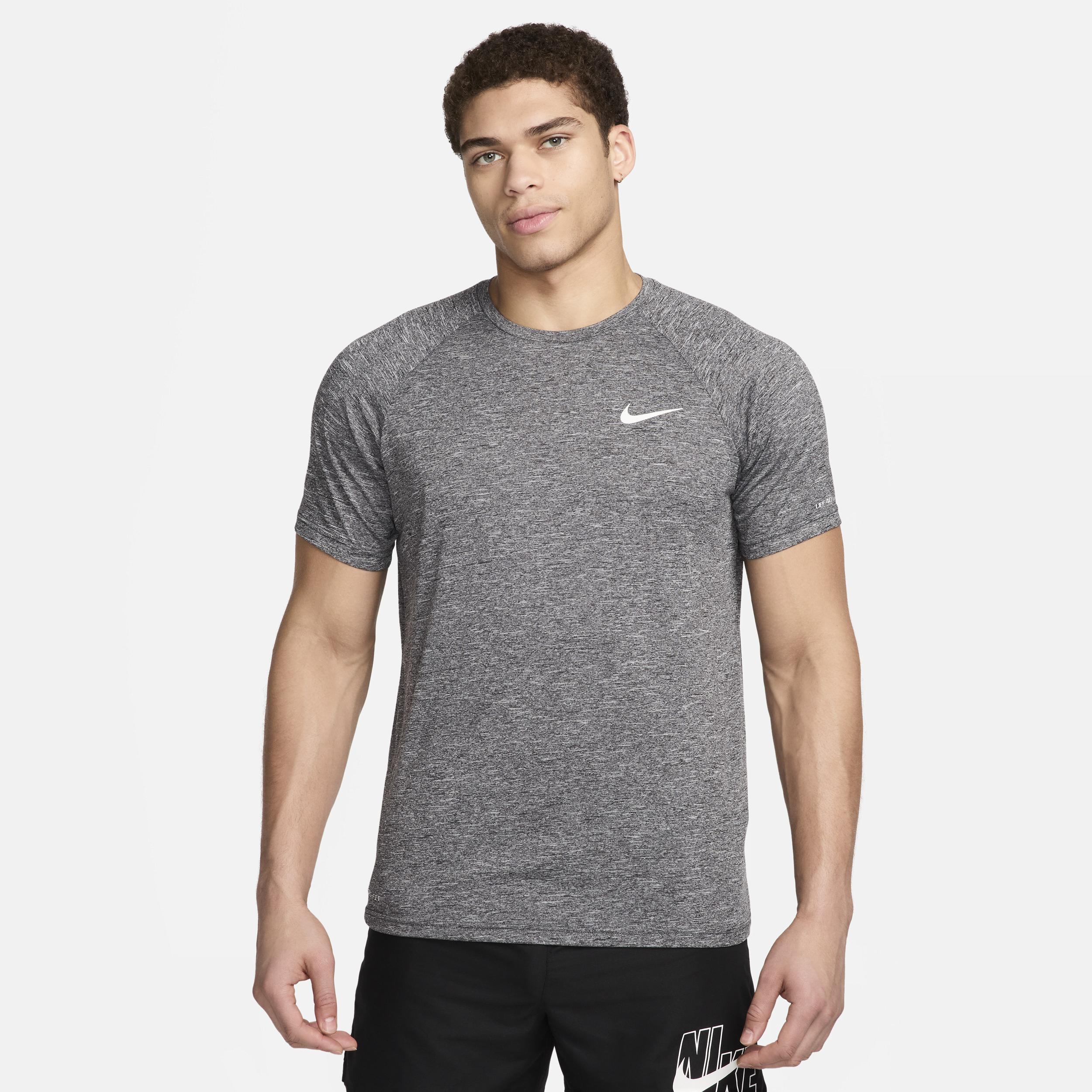 Nike Men's Heathered Short-Sleeve Hydroguard Swim Shirt Product Image